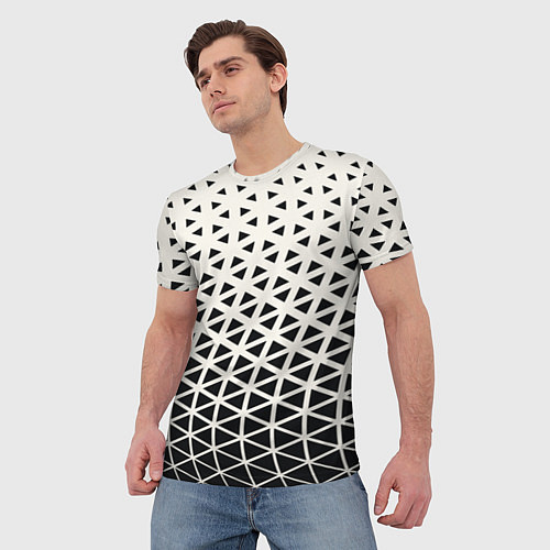 Мужская футболка Необычный узор / 3D-принт – фото 3