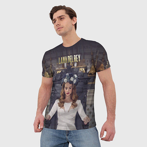 Мужская футболка Дель Рей на троне / 3D-принт – фото 3