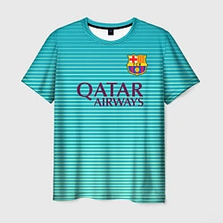 Футболка мужская Barcelona FC: Aqua, цвет: 3D-принт