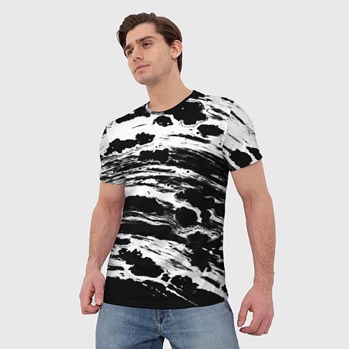 Мужская футболка Gray color abstract / 3D-принт – фото 3