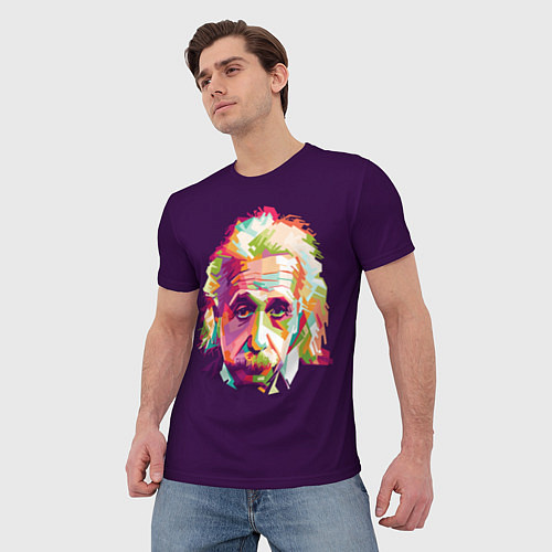 Мужская футболка Альберт Эйнштейн: Арт / 3D-принт – фото 3