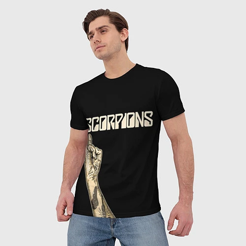 Мужская футболка Scorpions Rock / 3D-принт – фото 3