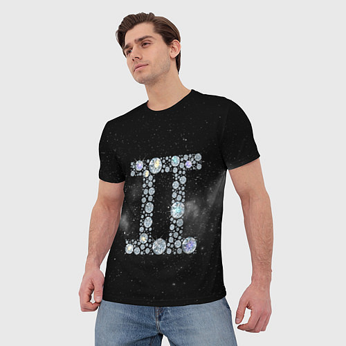 Мужская футболка Космические Близнецы / 3D-принт – фото 3