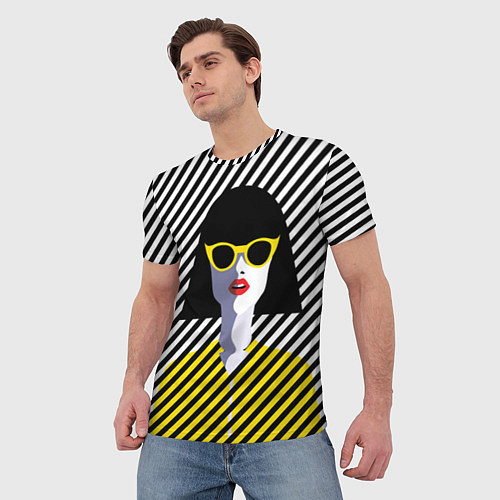 Мужская футболка Pop art girl / 3D-принт – фото 3