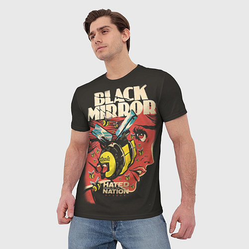 Мужская футболка Black Mirror: Nated Nation / 3D-принт – фото 3