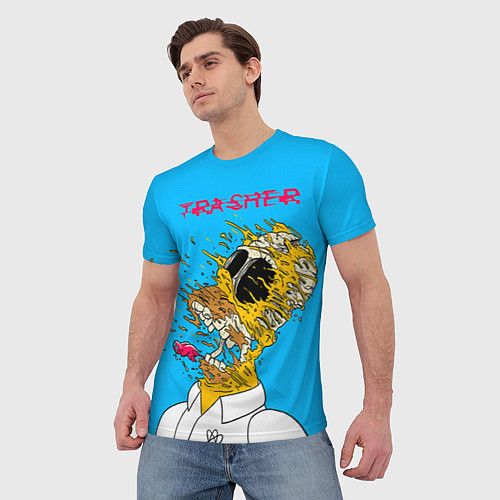 Мужская футболка Trasher Homer / 3D-принт – фото 3