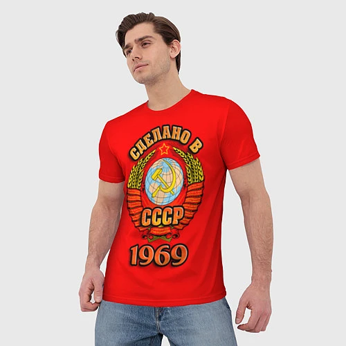 Мужская футболка Сделано в 1969 СССР / 3D-принт – фото 3