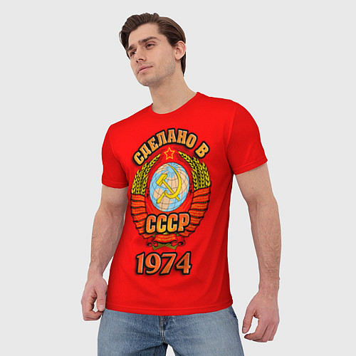 Мужская футболка Сделано в 1974 СССР / 3D-принт – фото 3
