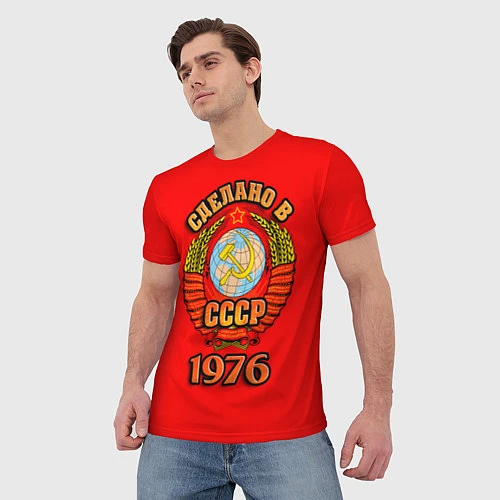 Мужская футболка Сделано в 1976 СССР / 3D-принт – фото 3