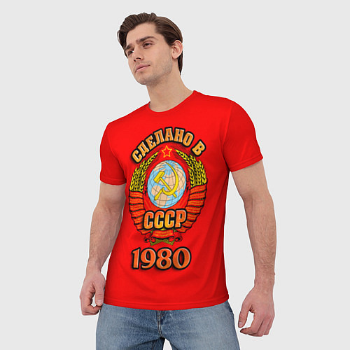 Мужская футболка Сделано в 1980 СССР / 3D-принт – фото 3
