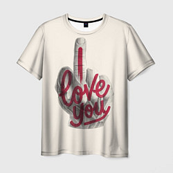 Футболка мужская I Love You, цвет: 3D-принт