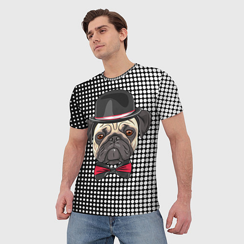 Мужская футболка Mr Pug / 3D-принт – фото 3