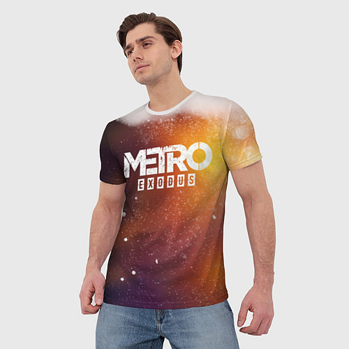 Мужская футболка МЕТРО / 3D-принт – фото 3