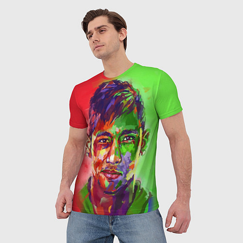 Мужская футболка Neymar Art / 3D-принт – фото 3