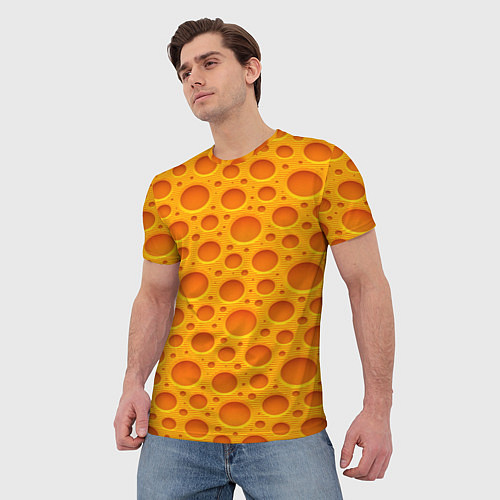 Мужская футболка Сыр / 3D-принт – фото 3