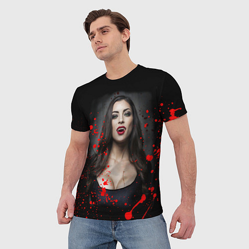 Мужская футболка Вампирша / 3D-принт – фото 3
