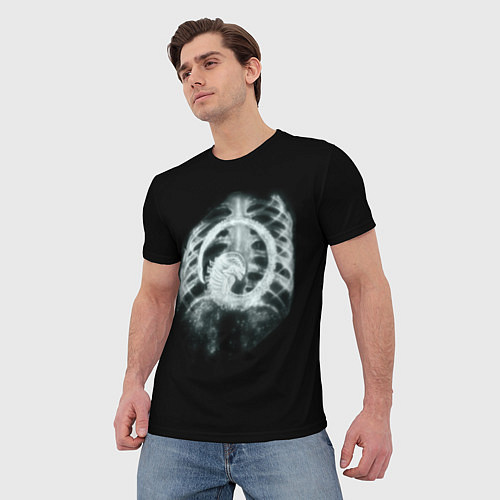 Мужская футболка Чужой в желудке / 3D-принт – фото 3