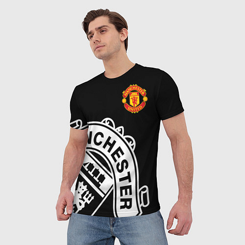 Мужская футболка Man United: Black Collection / 3D-принт – фото 3