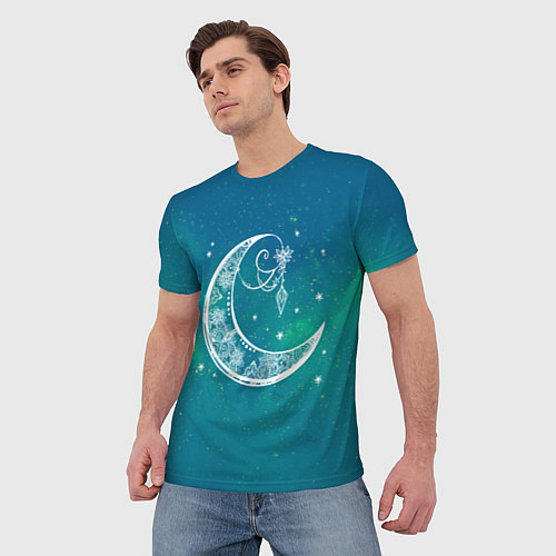 Мужская футболка Луна / 3D-принт – фото 3
