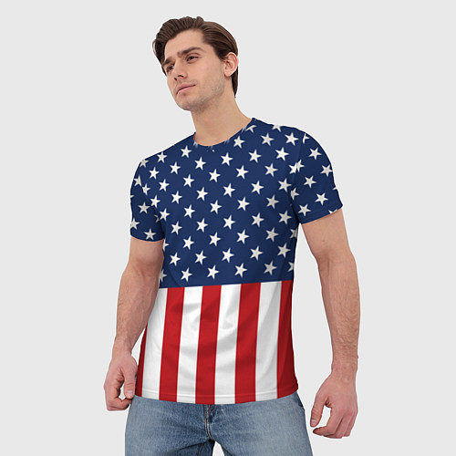 Мужская футболка Флаг США / 3D-принт – фото 3