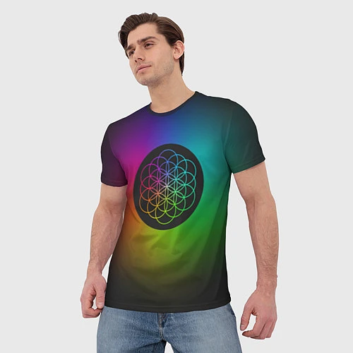 Мужская футболка Coldplay Colour / 3D-принт – фото 3