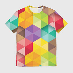 Футболка мужская Цветные зонтики, цвет: 3D-принт