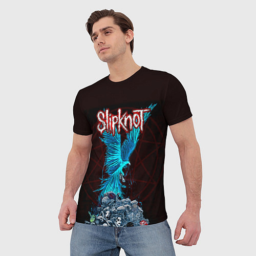 Мужская футболка Орел группа Slipknot / 3D-принт – фото 3