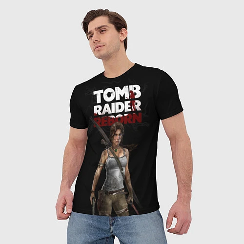 Мужская футболка TOMB RAIDER / 3D-принт – фото 3