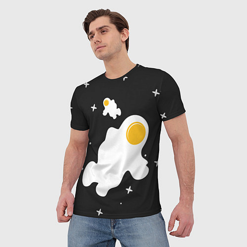 Мужская футболка Космические яйца / 3D-принт – фото 3