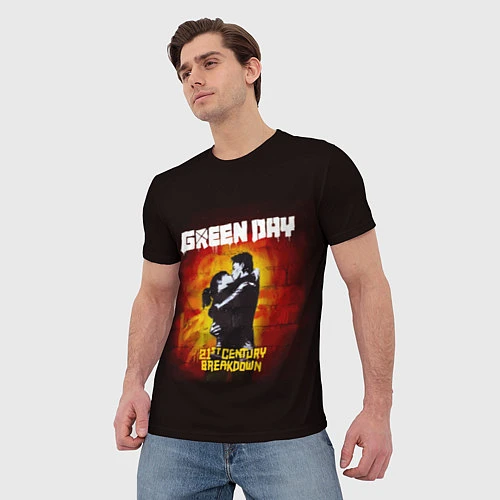 Мужская футболка Поцелуй Green Day / 3D-принт – фото 3
