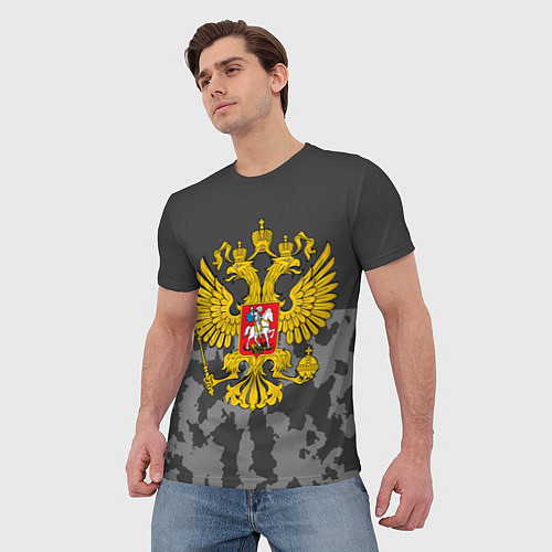 Мужская футболка Родной камуфляж РФ / 3D-принт – фото 3