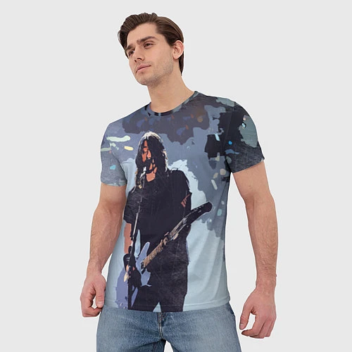 Мужская футболка Грол с гитарой / 3D-принт – фото 3