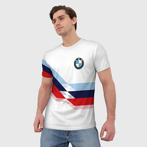 Мужская футболка BMW БМВ WHITE / 3D-принт – фото 3