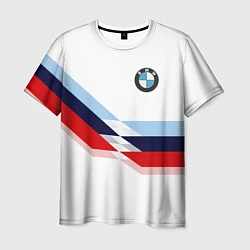 Футболка мужская BMW БМВ WHITE, цвет: 3D-принт