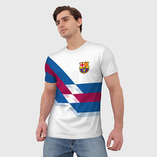 Мужская футболка FC Barcelona / 3D-принт – фото 3