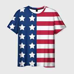 Футболка мужская USA Flag, цвет: 3D-принт