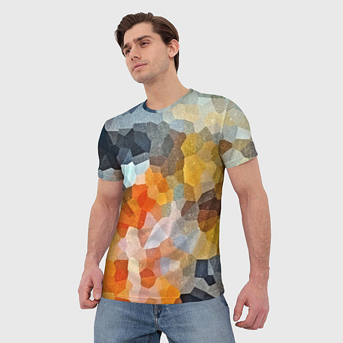 Мужская футболка Мозаика в блеске / 3D-принт – фото 3