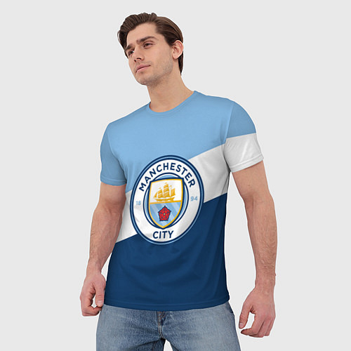 Мужская футболка FC Manchester City: Colors / 3D-принт – фото 3