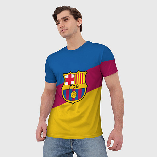 Мужская футболка FC Barcelona 2018 Colors / 3D-принт – фото 3