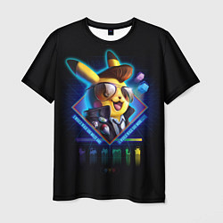 Футболка мужская Retro Pikachu, цвет: 3D-принт