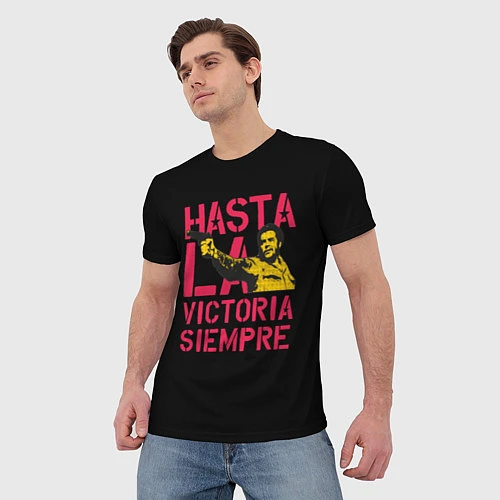 Мужская футболка Hasta La Victoria Siempre / 3D-принт – фото 3