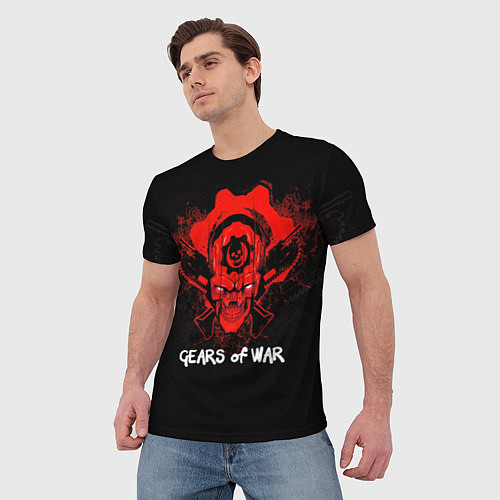 Мужская футболка Gears of War: Red Skull / 3D-принт – фото 3