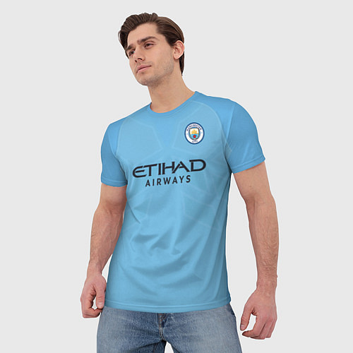 Мужская футболка Man City FC: Sterling Home 17/18 / 3D-принт – фото 3