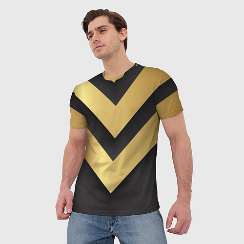 Мужская футболка Golden arrows / 3D-принт – фото 3