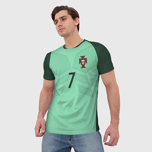 Мужская футболка Сборная Португалии: Роналду ЧМ-2018 / 3D-принт – фото 3