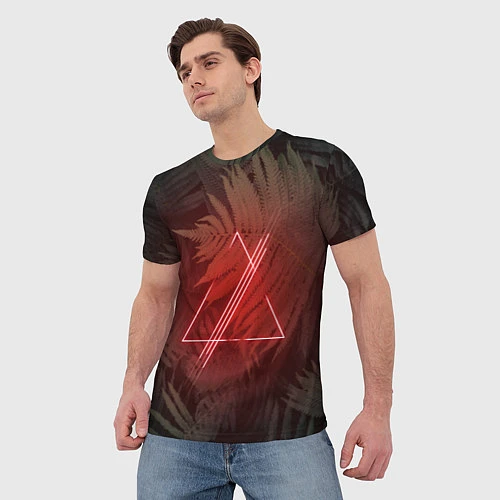 Мужская футболка Neon Light / 3D-принт – фото 3