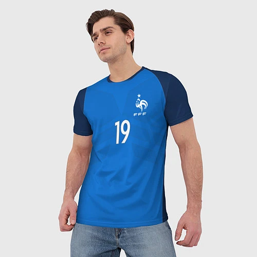 Мужская футболка Сборная Франции: Погба ЧМ-2018 / 3D-принт – фото 3