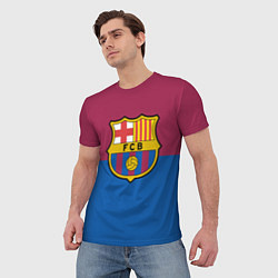 Футболка мужская Barcelona FC: Duo Color, цвет: 3D-принт — фото 2