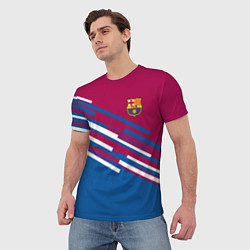 Футболка мужская Barcelona FC: Sport Line 2018, цвет: 3D-принт — фото 2