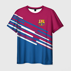 Футболка мужская Barcelona FC: Sport Line 2018, цвет: 3D-принт